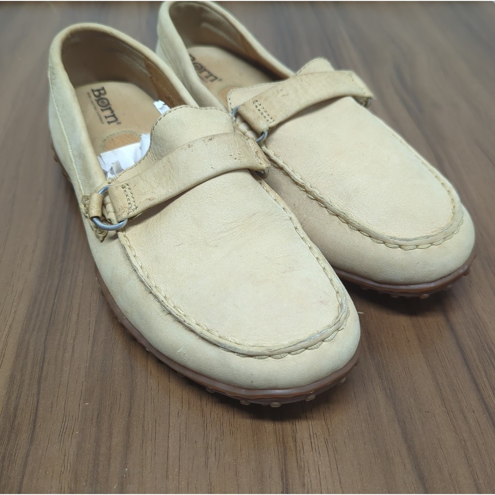 Born Brown Leather Driving Shoes Slip On Penny Loafers Men's US Size 8.5